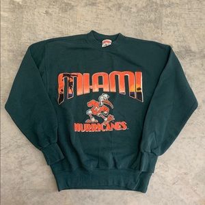 VTG 90s University of Miami Hurricanes Crewneck